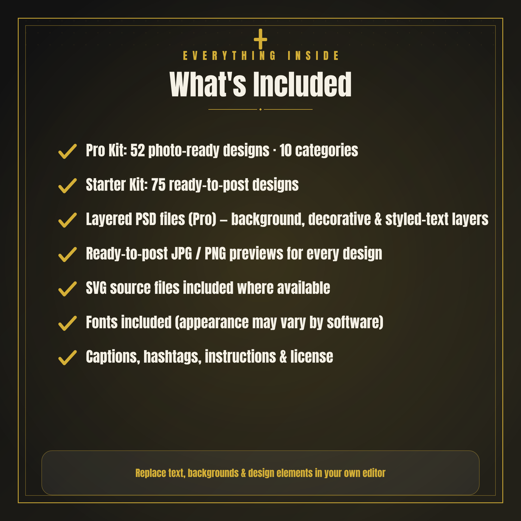 What's included in the Pro Kit